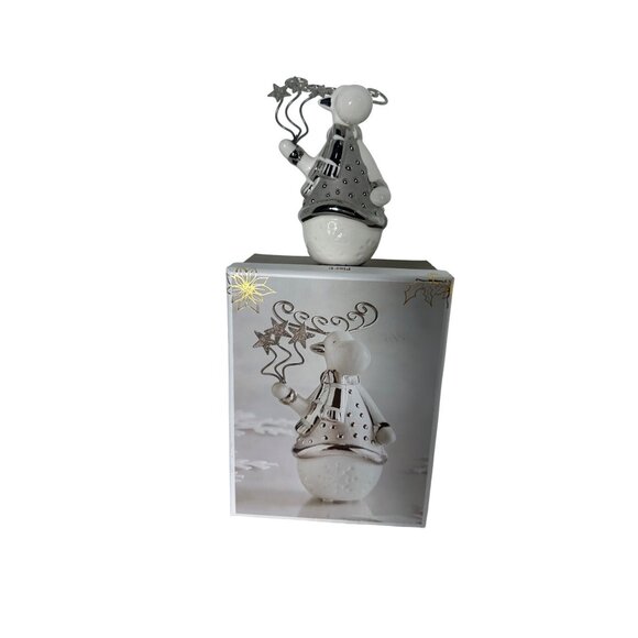 Peir 1Ceramic Moose Figurine With Star Wand & Swirling Antlers In Gift Box - Picture 1 of 6